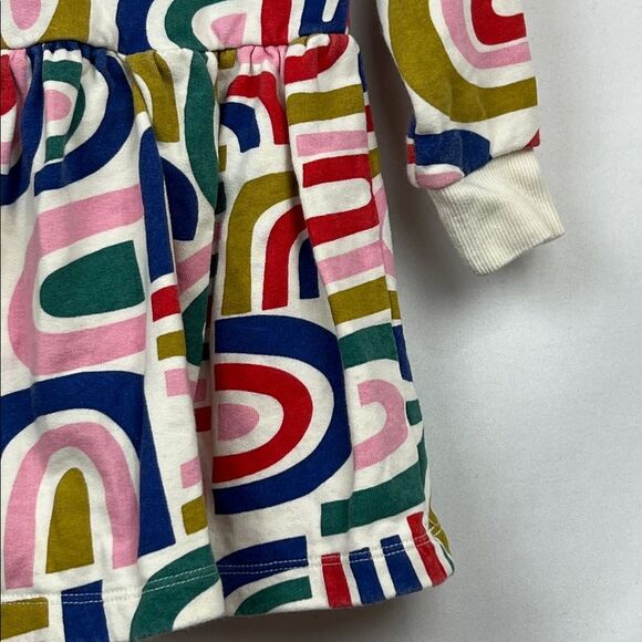 Hanna Andersson rainbow Frenchn terry sweatshirt rainbow print dress 2T (85 cm) - Picture 2 of 13